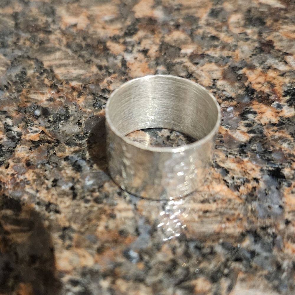 Wide Band Sterling Silver Ring